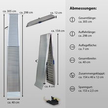 Laden Sie das Bild in den Galerie-Viewer, Rampe extra breit Sonderausführung PICKUP 3m x 0,8m 900kg